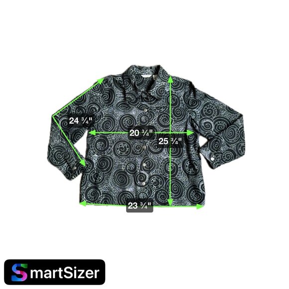 Vtg Laura Ashley Black White Swirl Embroidered Jacket L Whimsigoth Whimsical - Picture 2 of 8